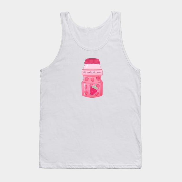 Strawberry milk bottle Tank Top by leoleon